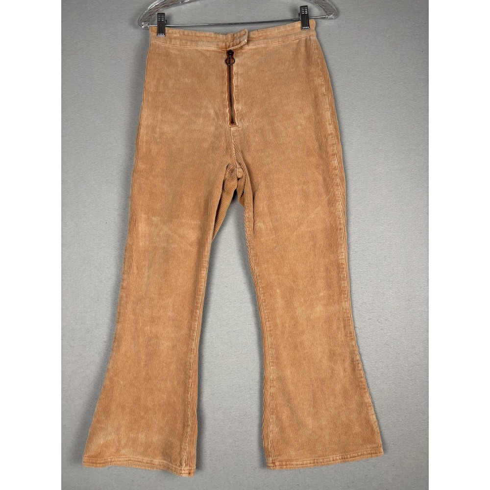 Billabong Pants Womens 26 Brown Corduroy Ankle Flare High Rise Stretch J310SBRO